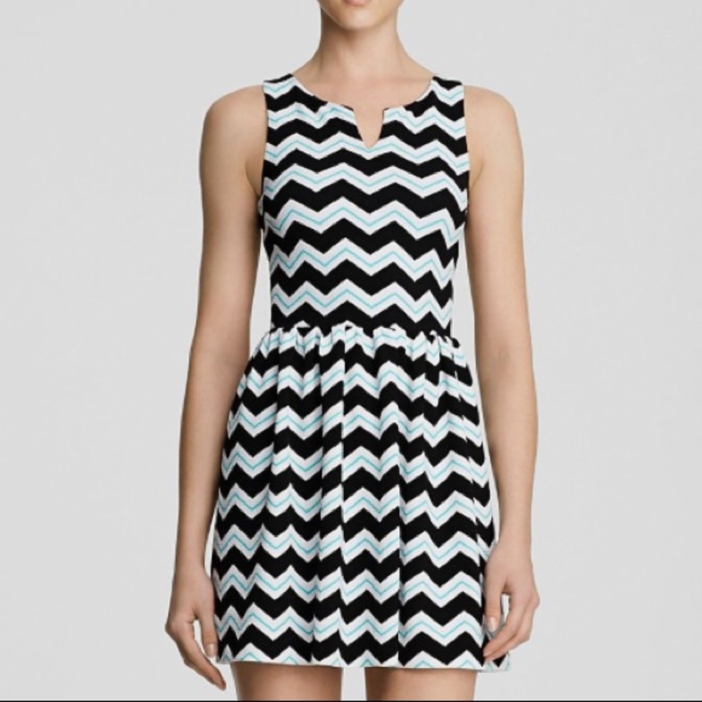 aqua fit and flare dress
